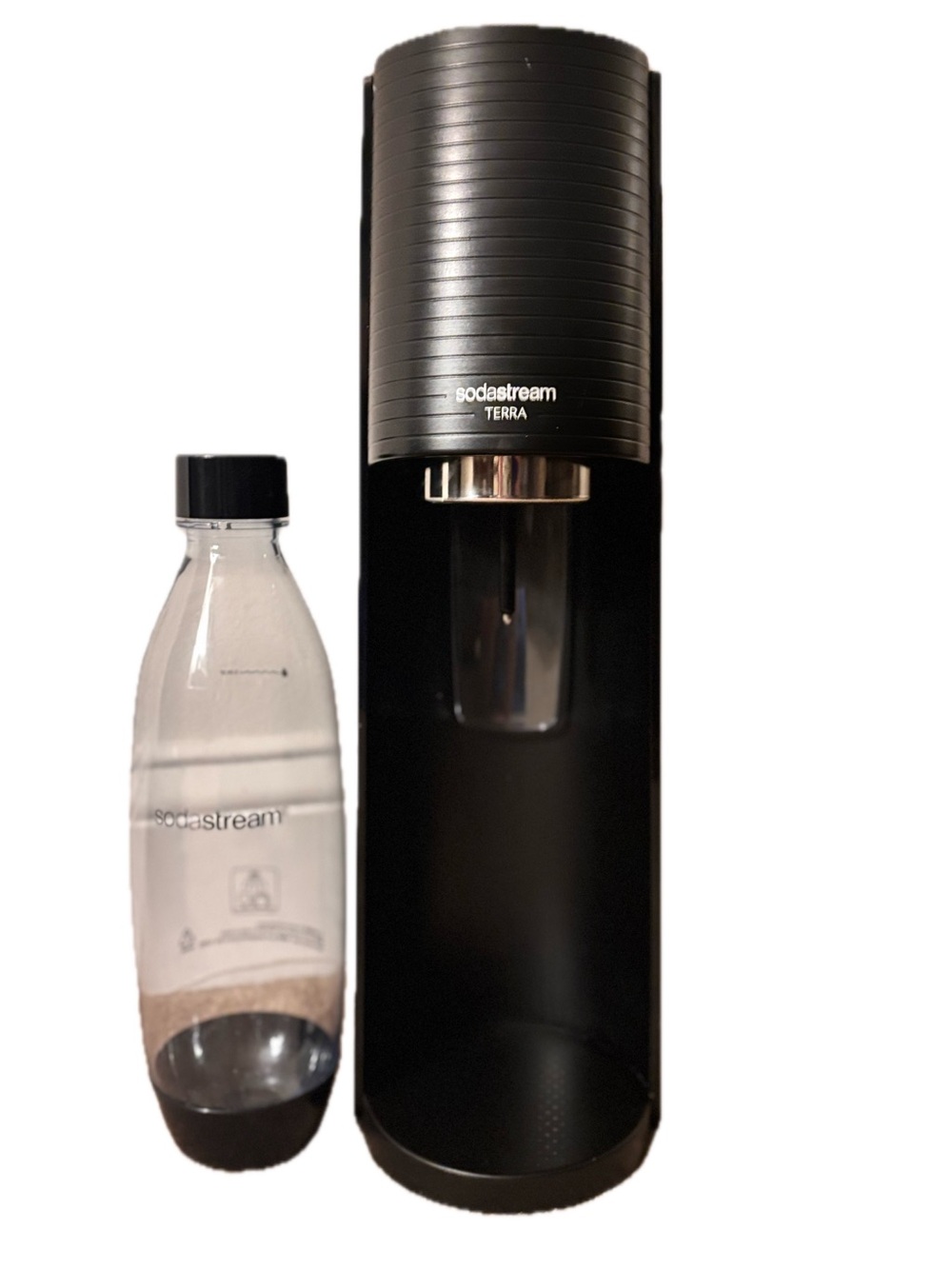 SodaStream Terra Black Sparkling Water Maker with Bottle